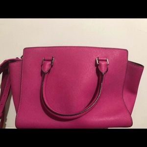 MK Selma Saffiano leather Medium Satchel